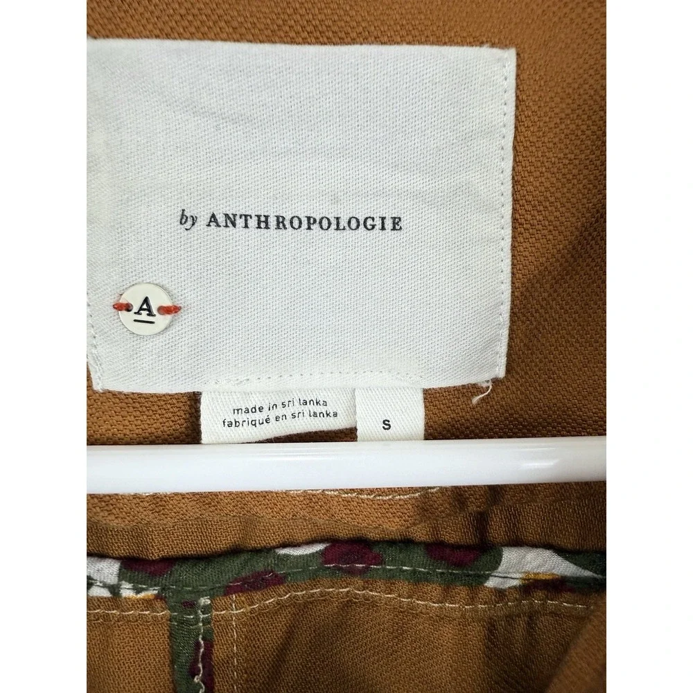 Anthropologie Uma Utility Duster Jacket Sz S‎  Camel Trench EUC - Picture 7 of 10